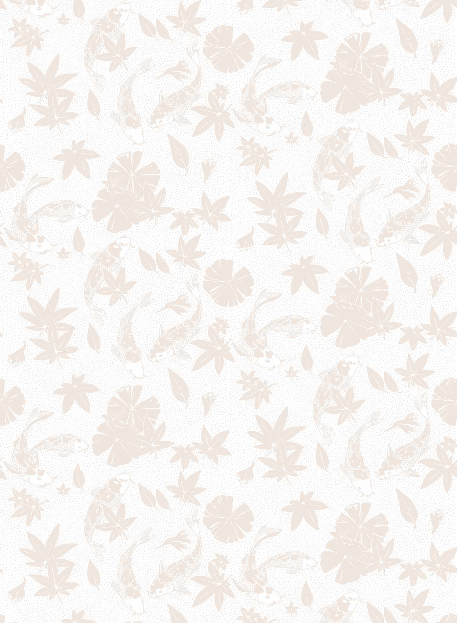 Beautiful Koi Fish Pond Wallpaper - High-Quality Waterproof & Peel-and-Stick for Home, Office, or Bathroom Decor