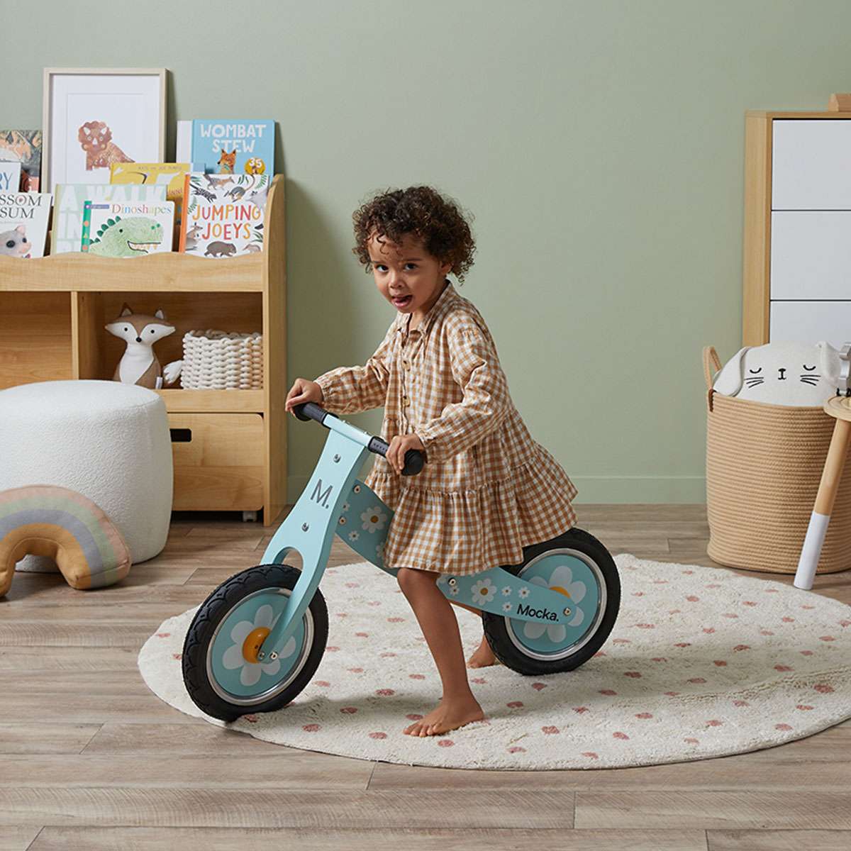 Daisy Balance Bike for Kids - Blue No Pedal Training Bike for Toddlers 2-5 Years - Lightweight & Safe First Bike for Indoor & Outdoor Riding