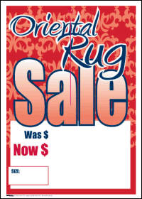100-Pack Sale Tags for Oriental Rugs - Perfect for Retail Stores, Flea Markets & Clearance Events (100 Count)