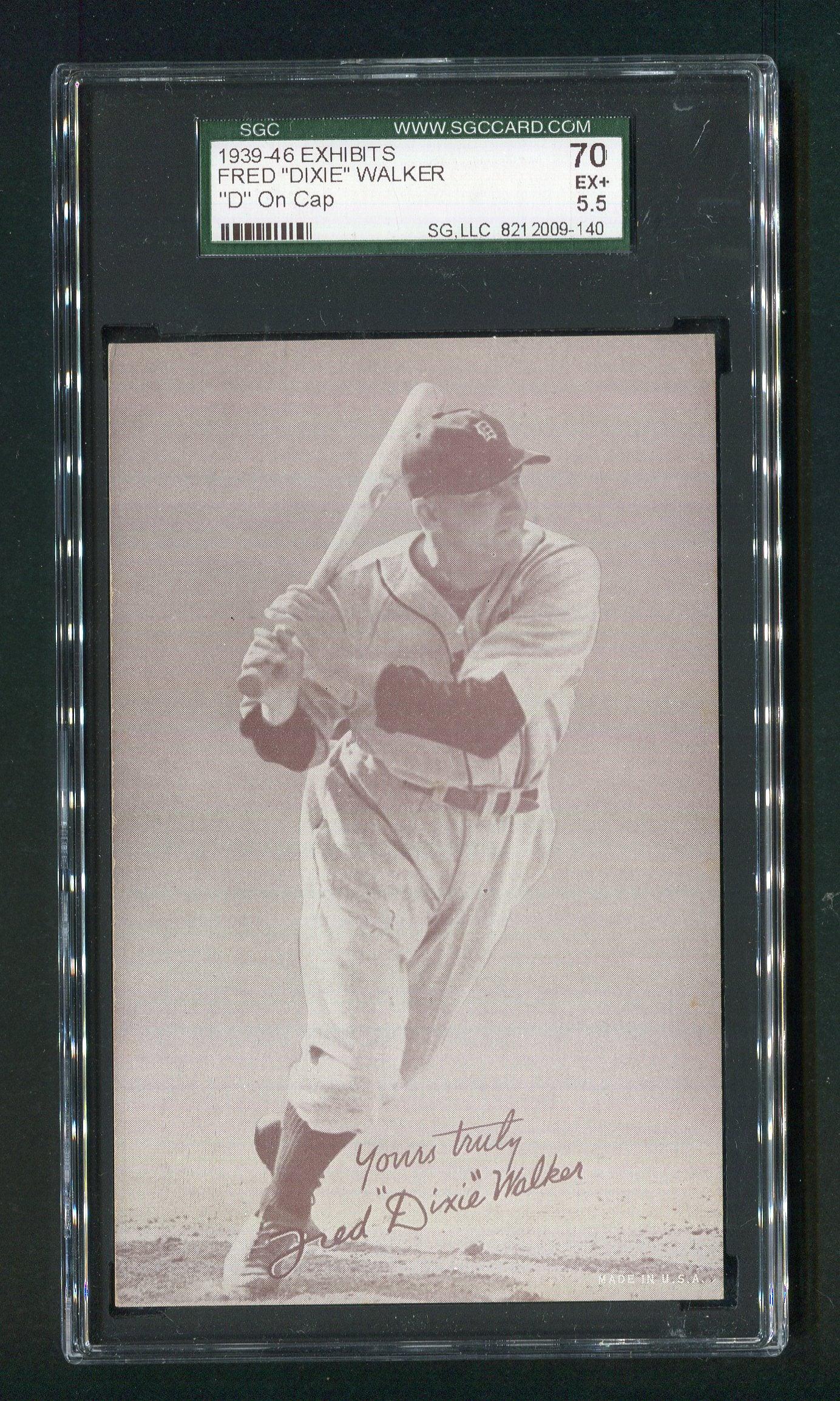 1939 Fred Dixie Walker Baseball Card - SGC 70 Graded (D on Cap) - Vintage Sports Memorabilia for Collectors & Display