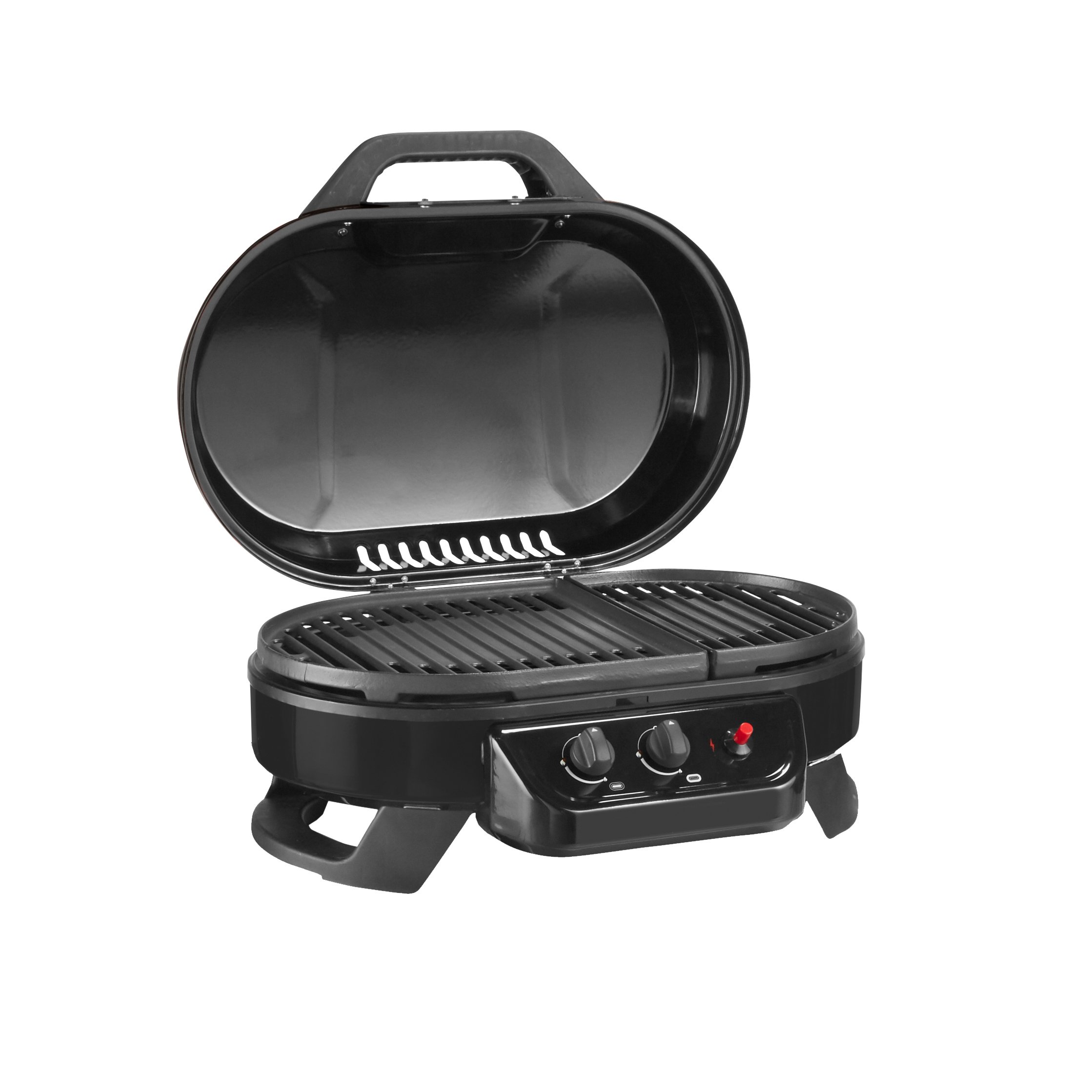 Coleman RoadTrip 225 Portable Tabletop Propane Grill - 2 Adjustable Burners, Instastart Ignition, 11,000 BTUs for Outdoor Cooking | Perfect for Camping, Tailgating, Backyard BBQs, Picnics & Beach Parties