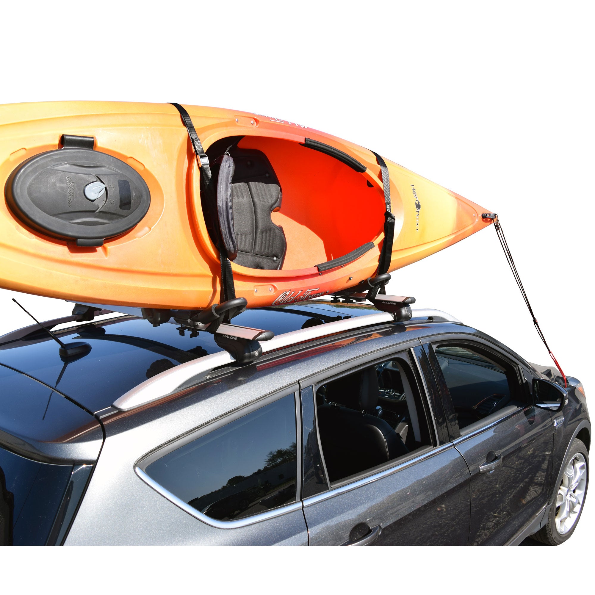 Malone FoldAway 5 MultiRack Watersports Carrier - Heavy Duty Kayak, Canoe & SUP Roof Rack for Cars, Trucks & SUVs - Perfect for Camping, Beach Trips & Outdoor Adventures