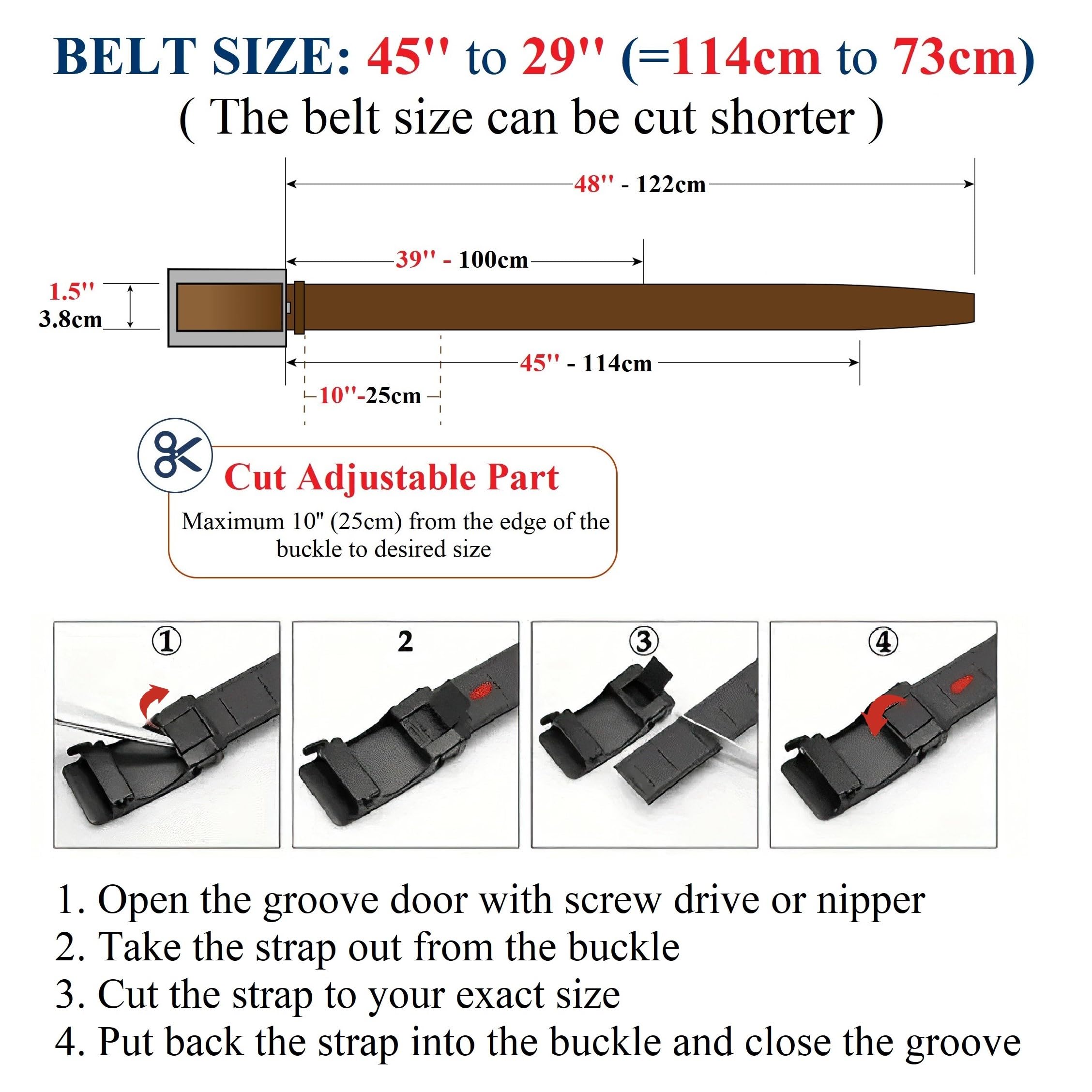 Premium Alligator Leather Belt for Men - Genuine Crocodile Skin with Automatic Ratchet Buckle - Luxury Handmade Dress Belt for Business, Golf & Formal Occasions