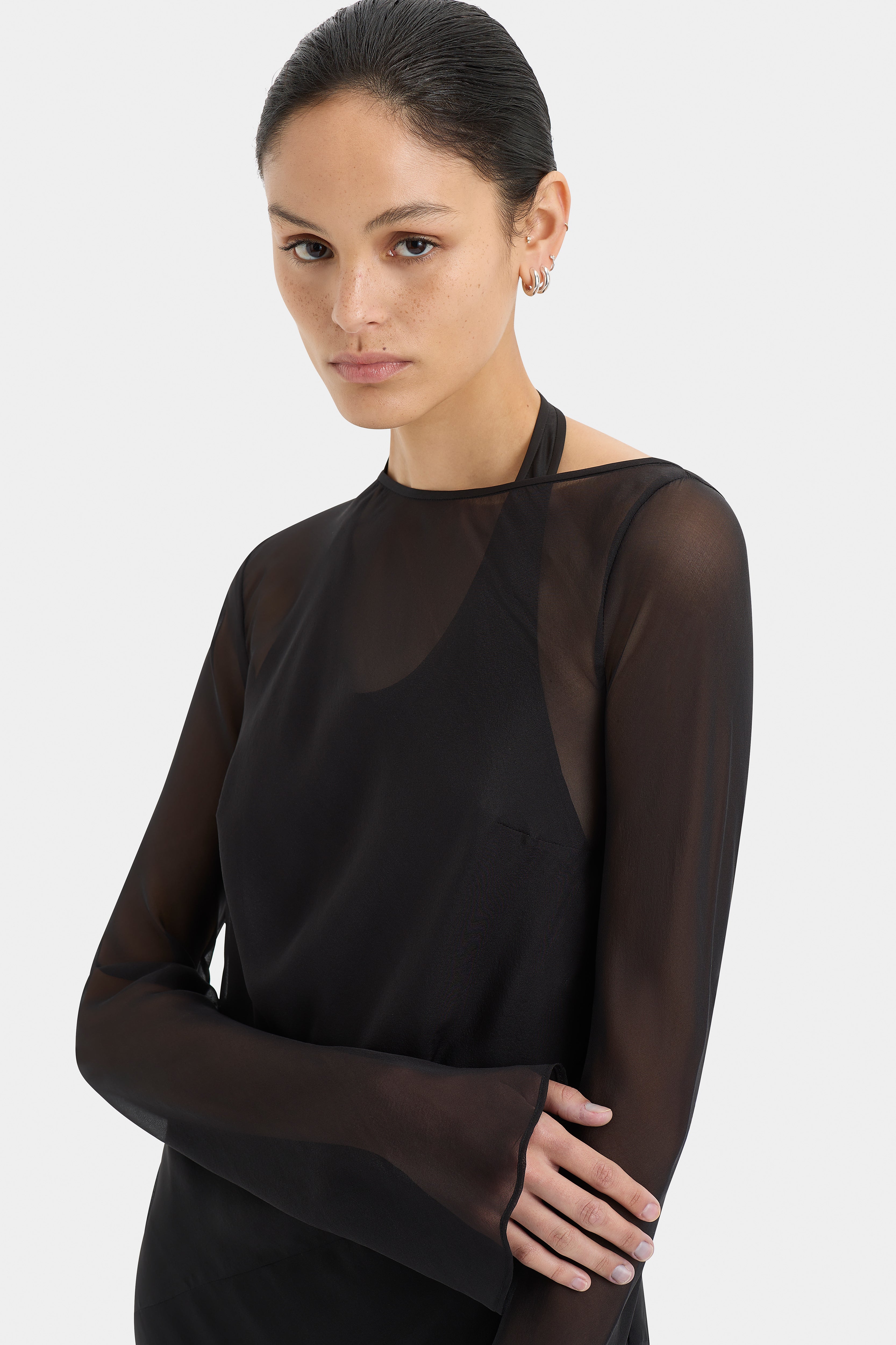 Elegant Strobe Long Sleeve Party Dress for Women - Perfect for Evening Events, Night Out & Special Occasions