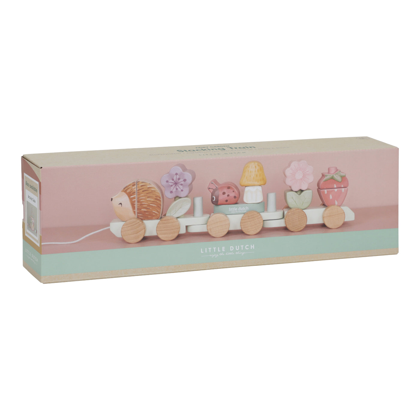 Fairy Garden Wooden Hedgehog Stacking Train Toy - Montessori Educational Stacking Blocks for Toddlers, Perfect for Imaginative Play & Kids Room Decor