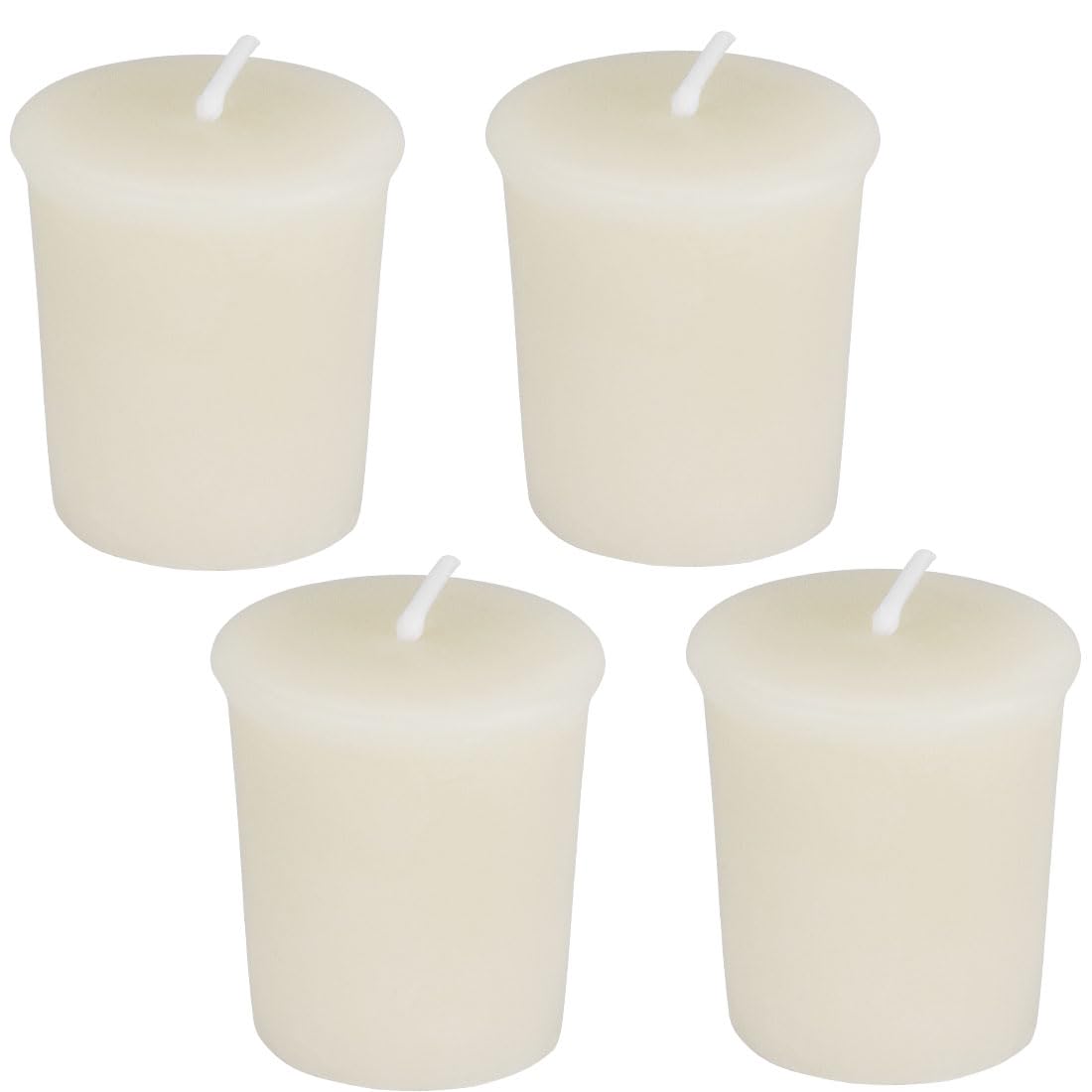 4PCS Pure Beeswax Votive Candles - Unscented with Natural Honey Aroma, 15 Hours Burn Time Each (White) | Perfect for Relaxation, Meditation, Home Decor & Romantic Ambiance