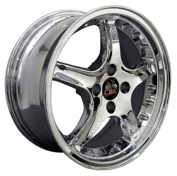 17 Inch Chrome Replacement Wheel for Ford Mustang 1979-1993 | OEM Style Rim 8181869 | Perfect for Classic Car Restoration & Show Events