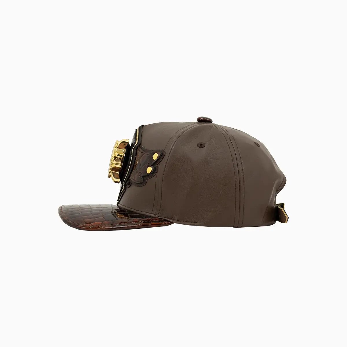 Breyer's Buck 50 Leather Watch Hat - Genuine Leather Adjustable Cap for Men - Perfect for Outdoor Adventures, Hunting, and Casual Wear