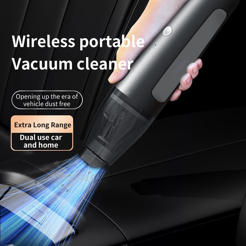 PATO Cordless Handheld Vacuum Cleaner - Powerful Suction Mini Car Vacuum, Portable Dust Buster for Home, Car & Pet Hair Cleaning - Black | Ideal for Car Seats, Sofas & Hard-to-Reach Corners