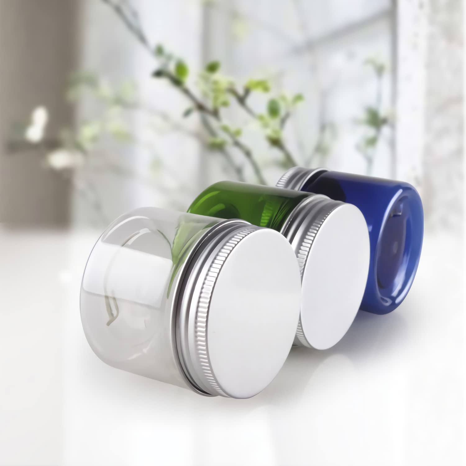 6-Pack 20ml Clear Plastic Cream Jars with Silver Lids - Cosmetic Containers for Makeup, Skincare, Toiletries & Travel - Perfect for Face Cream, Lotion, Salve Storage