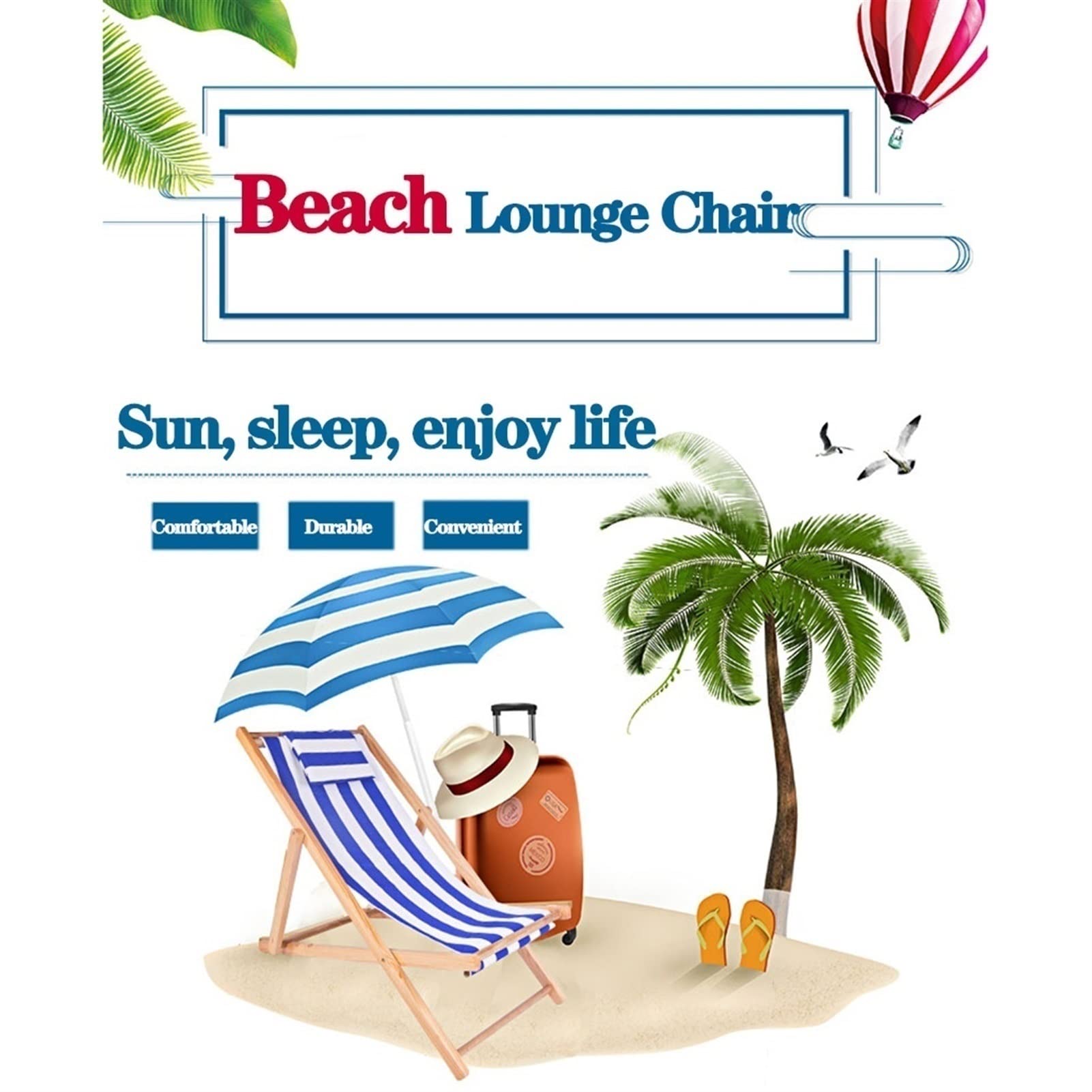 **Wooden Folding Sling Chair - Portable Reclining Patio Lounge Chair for Outdoor, Adjustable Beach & Pool Chair for Yard, Camping, Backyard Relaxation (2-Pack)**    **Usage Scenarios:** Perfect for beach trips, poolside lounging, backyard relaxation, camping adventures, and outdoor gatherings.