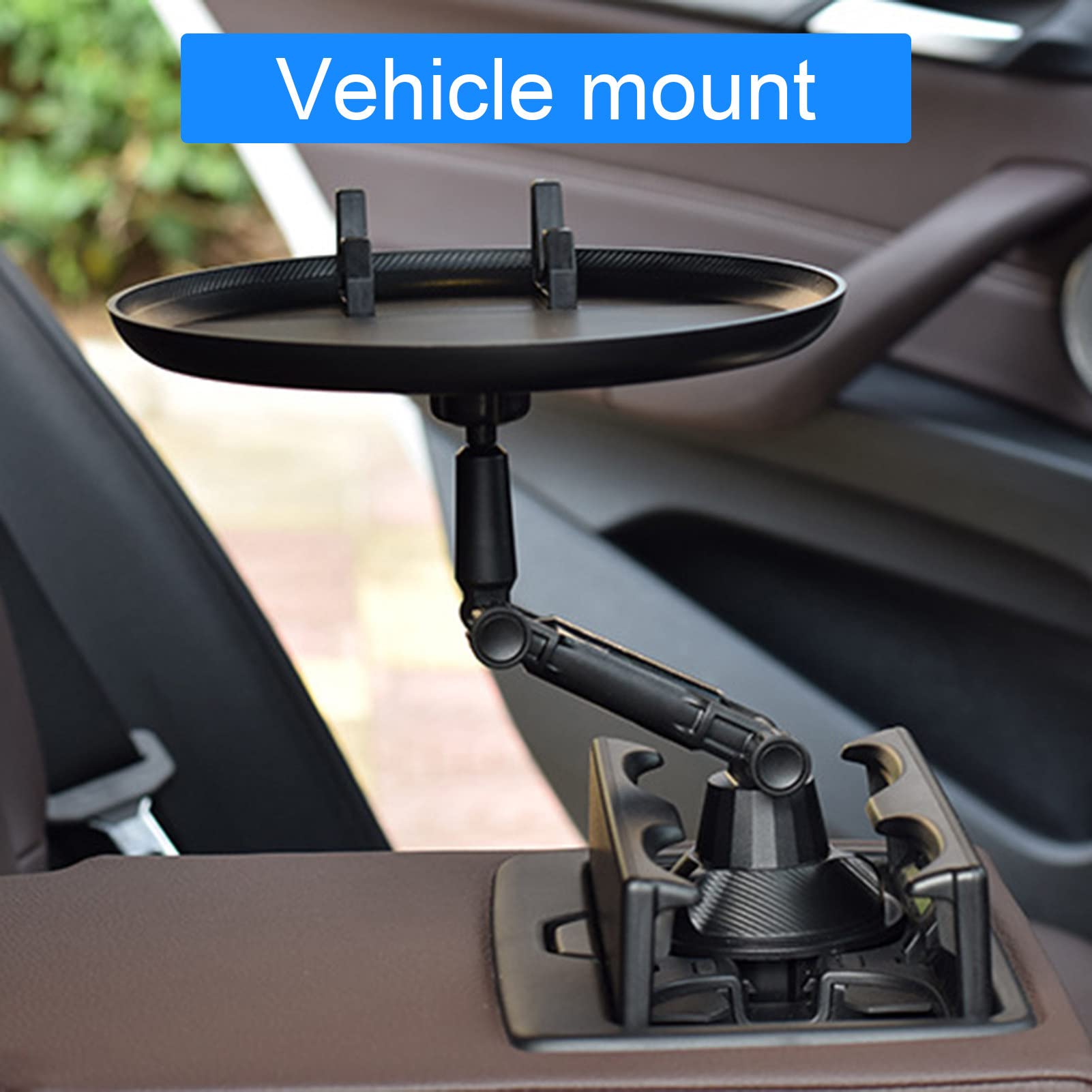 Adjustable Car Tray Stand - Portable Multifunctional Cup Holder & Food Table with Phone Slot for Safe Driving | Perfect for Road Trips, Commuting & In-Car Dining