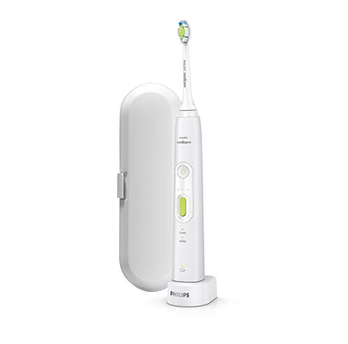 Philips Sonicare HX8911/02 HealthyWhite+ Rechargeable Electric Toothbrush with Pressure Sensor - Advanced Whitening & Gum Care, White | Perfect for Travel & Daily Oral Hygiene Routine