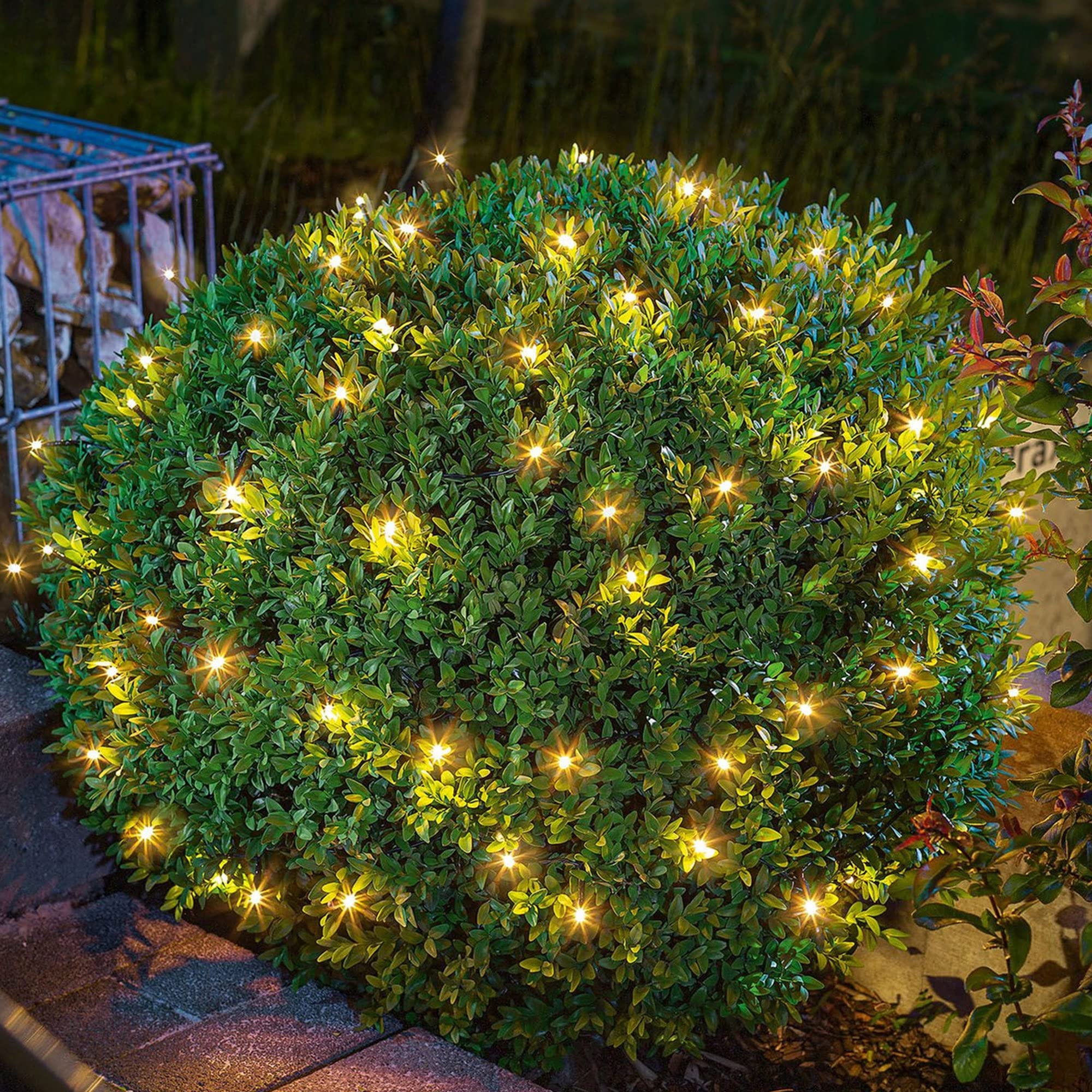 Kemooie 300 LED Christmas Lights - 99FT Connectable Green Wire Tree Lights with 8 Lighting Modes & Timer, Waterproof for Indoor/Outdoor Use - Perfect for Patio, Garden, Wedding & Party Decorations (Warm White)