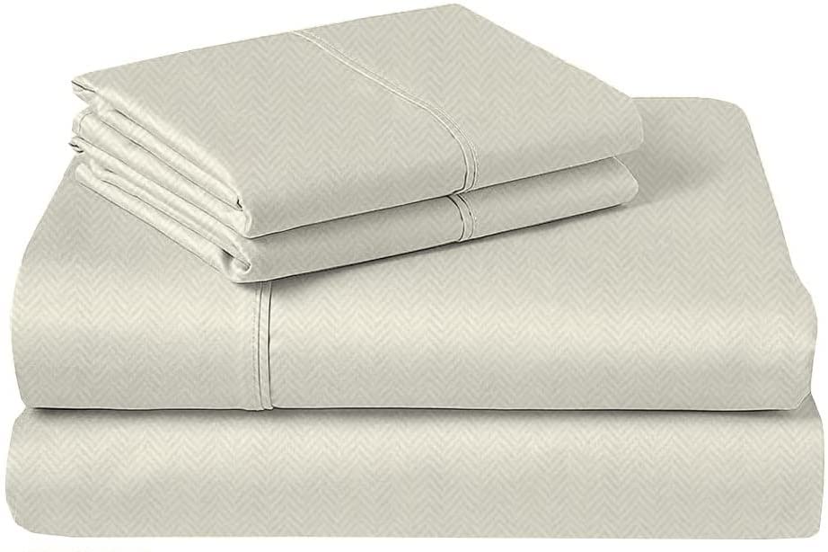 Premium King Size Cotton Sheet Set - 4 Piece Ultra Soft Bed Sheets with 16