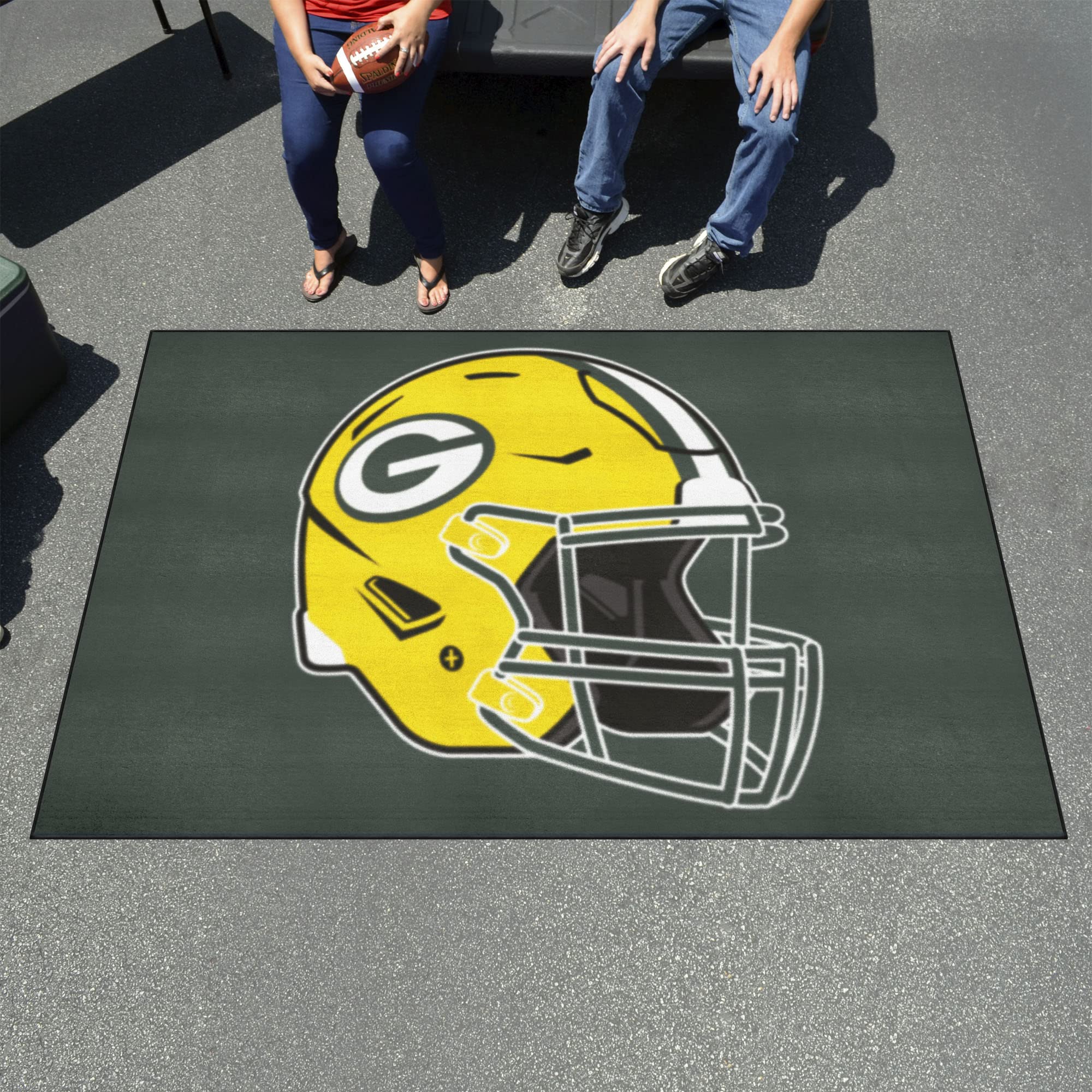 FANMATS 5759 Green Bay Packers Ulti-Mat Rug - 5ft x 8ft NFL Team Logo Carpet | Durable Sports Fan Area Rug for Home Decor, Game Room & Tailgating Parties - Perfect for Packers Fans Bedroom, Living Room or Man Cave