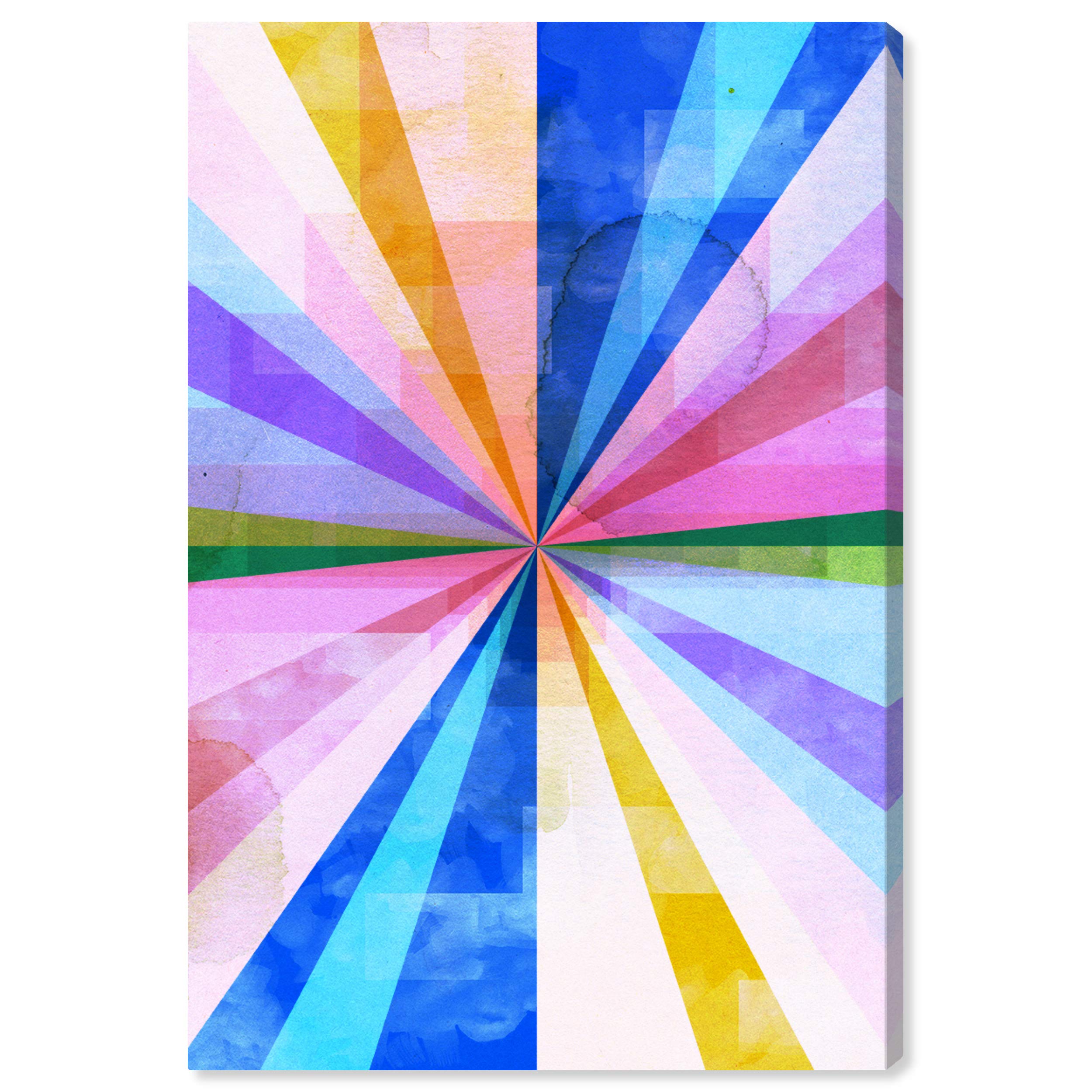 Abstract Wall Art Canvas Print 'Pastel Gateway' - Blue & Pink Modern Home Decor Painting 10