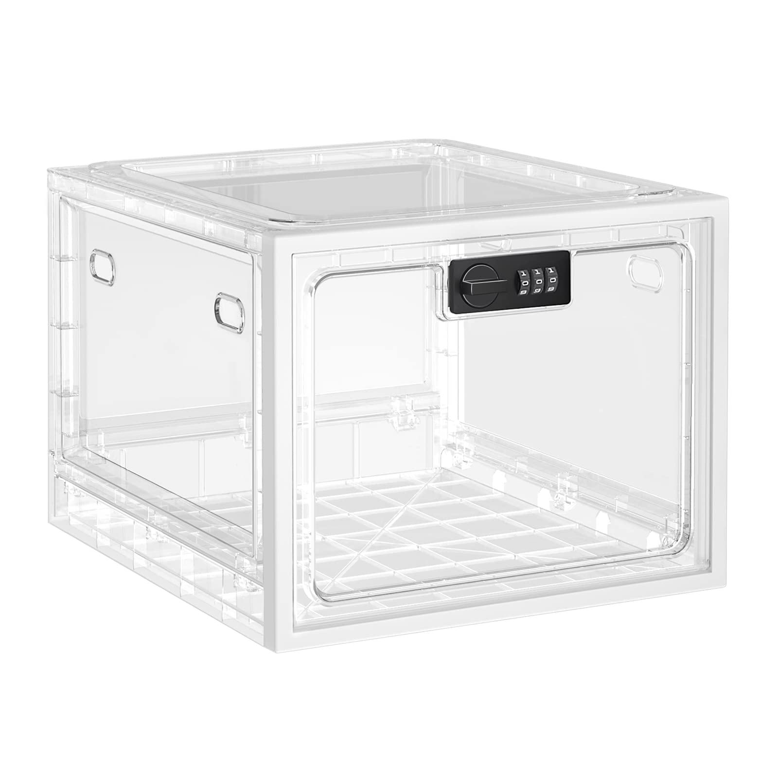 Secure Medicine Lock Box for Safe Medication Storage - Clear Lockable Container for Fridge & Refrigerator Food Storage - Large Capacity Safety Box for Prescriptions, Vitamins & Valuables - Ideal for Home, Office & Travel Use