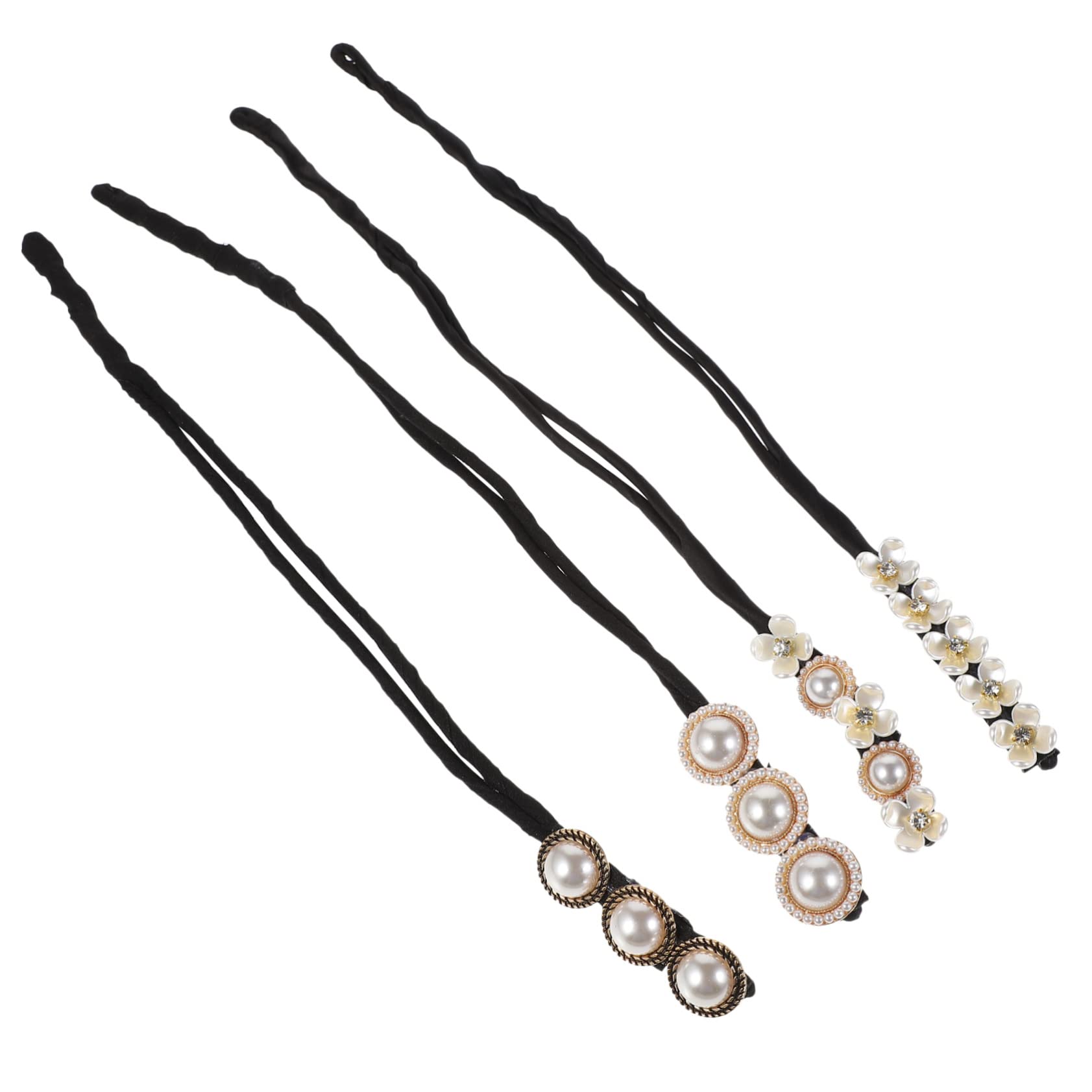 FOMIYES Hair Bun Maker Set - 4 Piece Hair Bun Former & Holder Styling Tool for Women & Girls - Perfect for Updos, Ponytails & Ballet Hairstyles