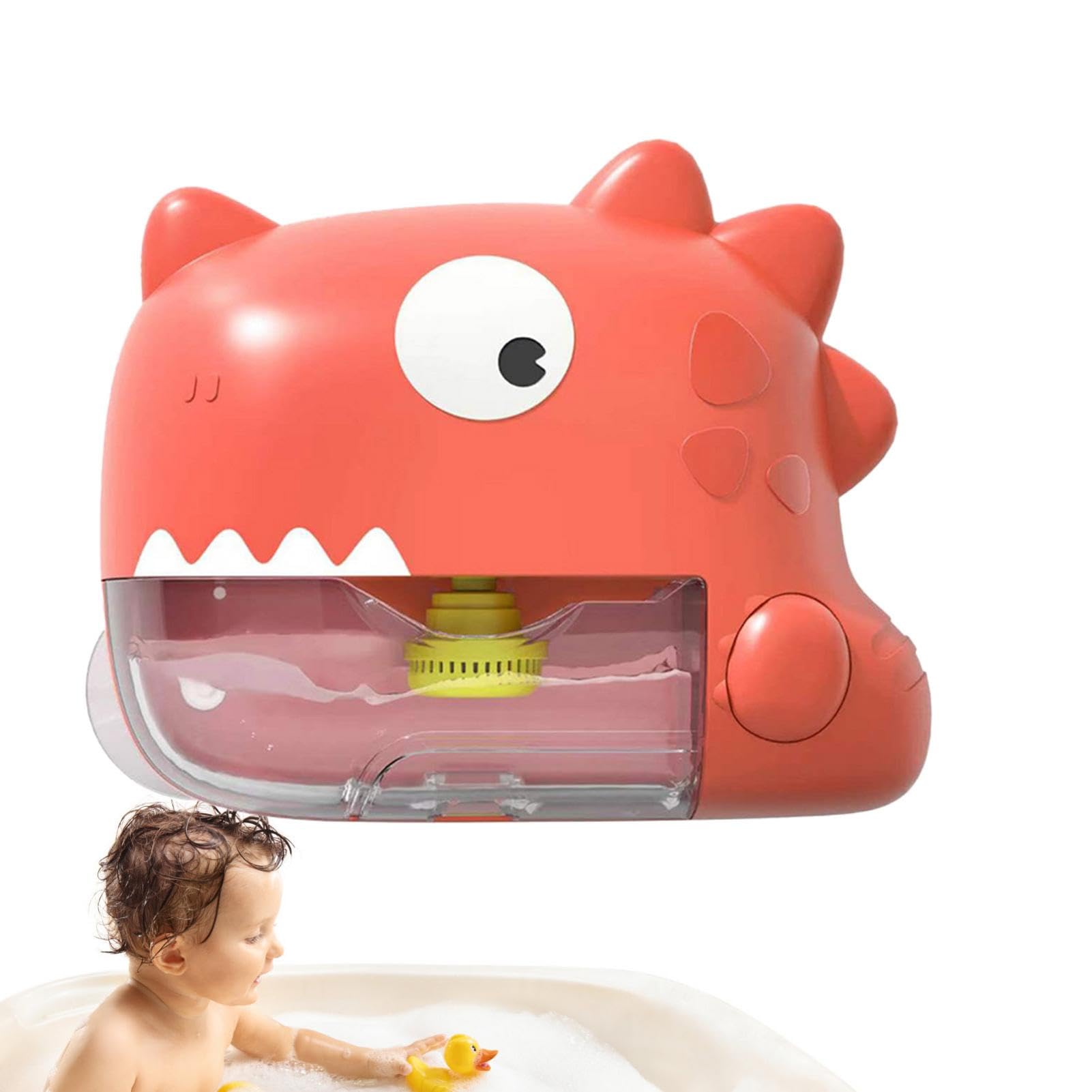 Shark Dinosaur Bubble Machine for Kids - Cartoon Bath Toys with Music & LED Lights | Fun Bubble Maker for Toddlers Ages 3-5 | Perfect for Bathtime Play & Sensory Development