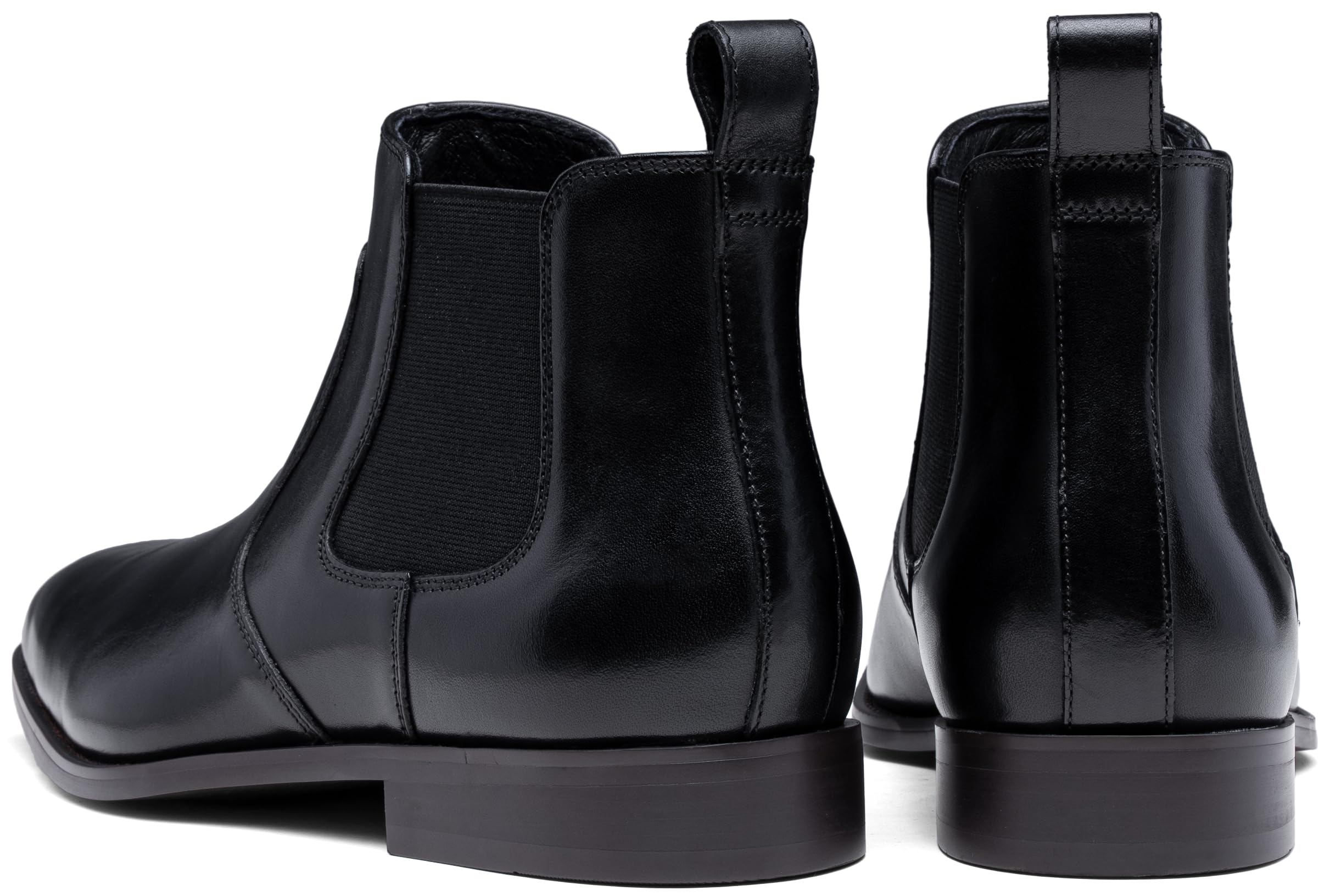 Premium Men's Chelsea Boots - Polished Leather Ankle Dress Boots | Classic Retro Slip-On Design for Business & Casual Wear | Perfect for Office, Date Night & Fall Fashion