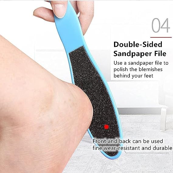 FAIRY FIRST Professional Pedicure Kit - Foot Scrubber, Callus Remover & Nail Repair Tools for Dead Skin Removal - Essential Foot Care Set for Smooth Heels & Soft Feet (Perfect for Home Spa, Salon Use & Travel)