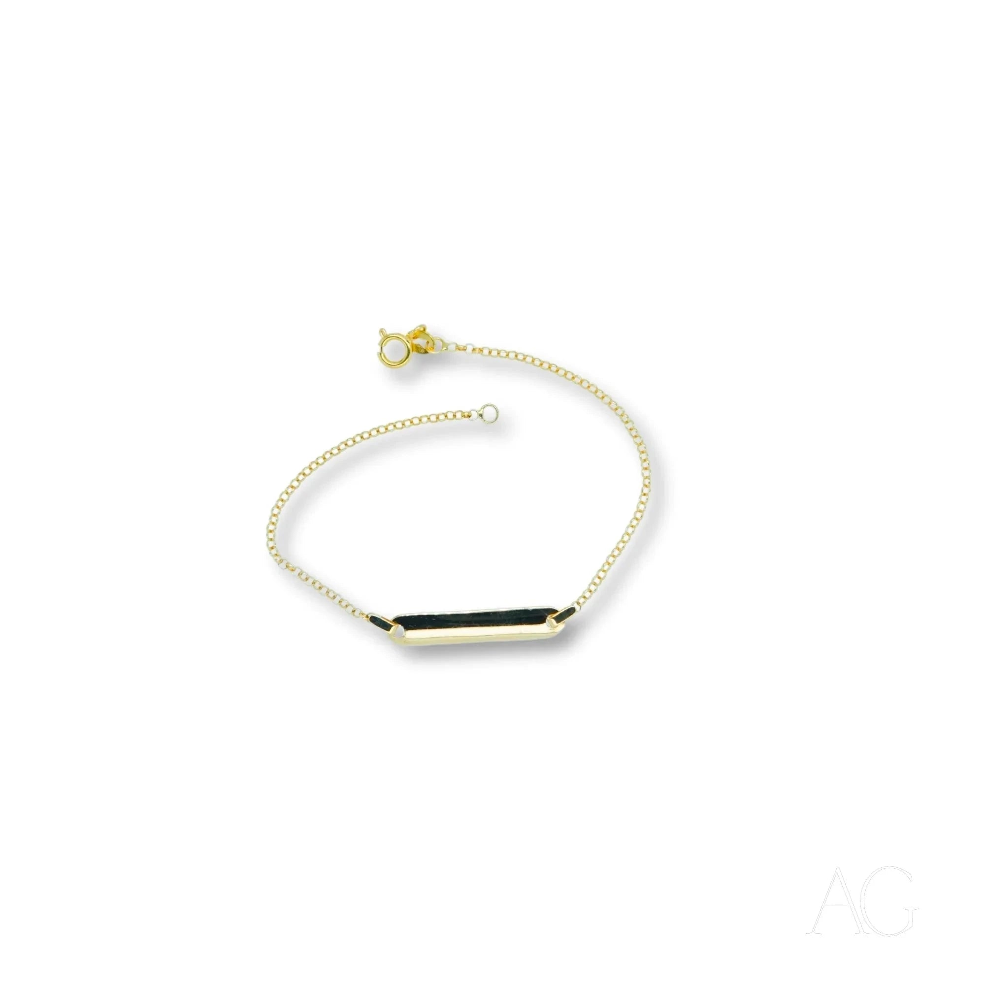 18K Gold Personalized Kids' Bracelet for Tiny Wrists - Custom Name Jewelry Gift for Baby Girls & Toddlers - Perfect for Birthdays, Christenings & Special Occasions