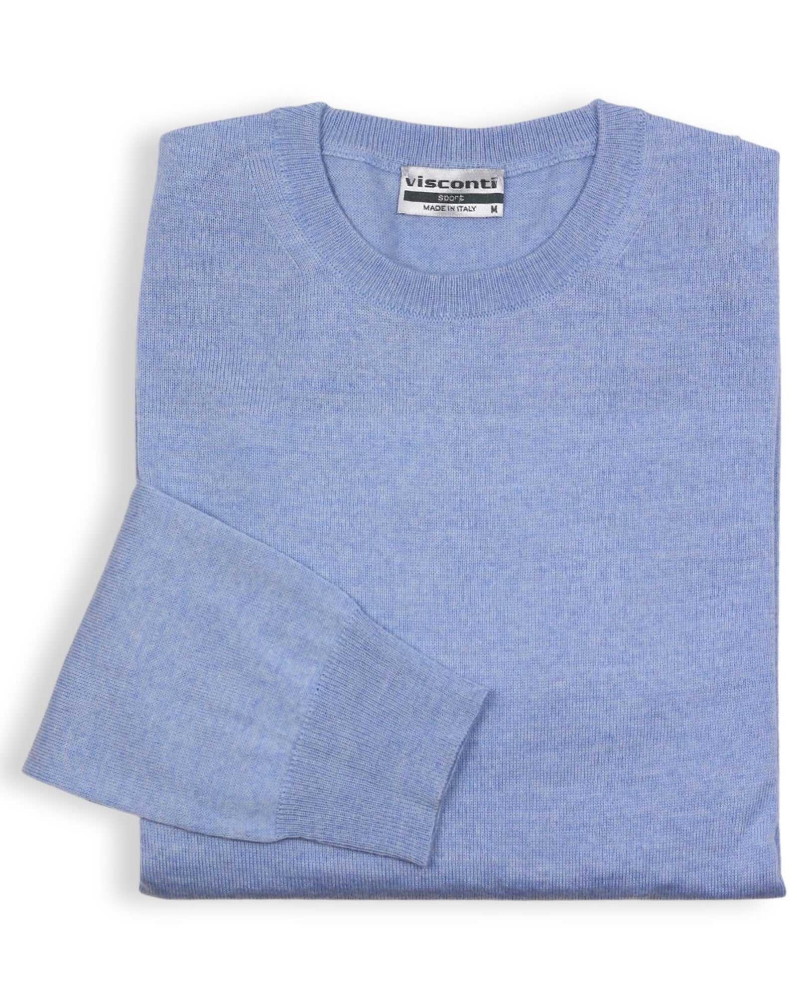 Soft Merino Wool Crew Neck Sweater for Women - Baby Blue | Warm & Cozy Winter Pullover for Casual Wear & Outdoor Activities