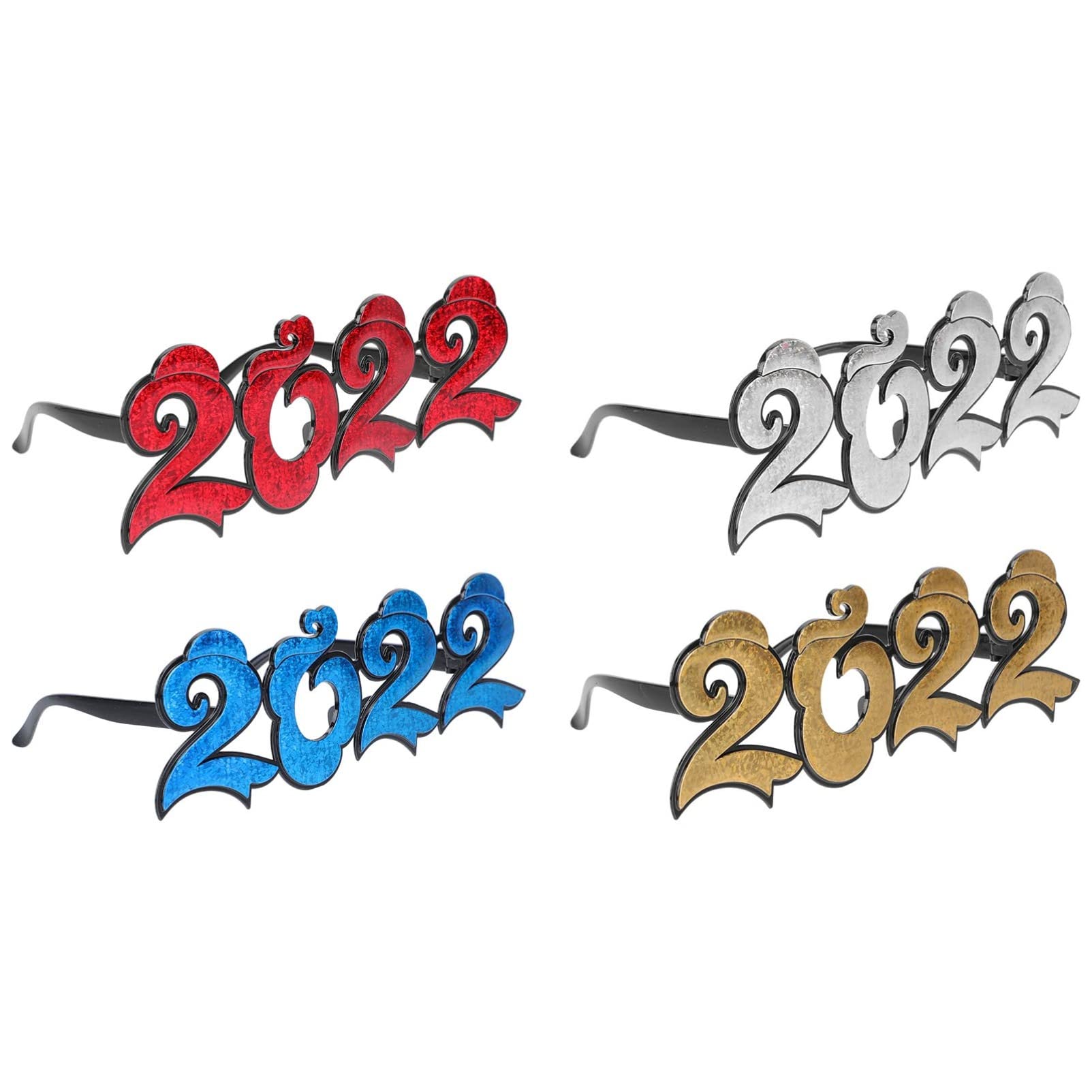 PRETYZOOM 4PCS 2023 New Year Party Glasses - Fun Photo Prop Frames for NYE Celebrations, Costume Accessories & Party Decorations - Perfect for New Year's Eve Parties, Countdown Events & Festive Gatherings