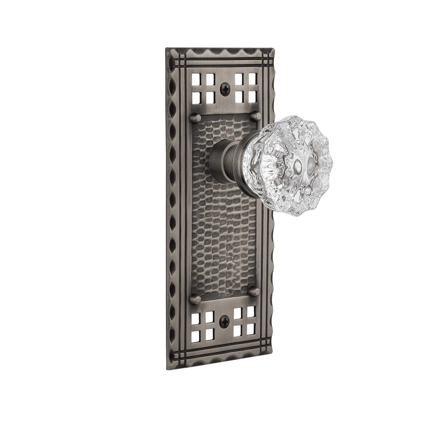 Vintage Pewter Crystal Knob Long Plate - Elegant Decorative Tray for Home, Dining & Gift Giving | Perfect for Serving, Display & Special Occasions