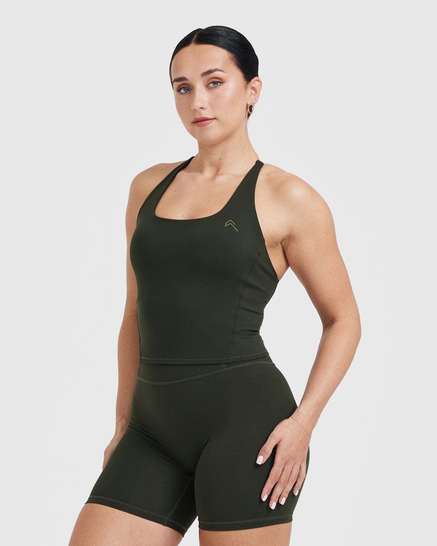 Timeless Square Neck Mid Vest for Women - Classic Khaki Color | Casual Layering, Office Wear & Summer Outfits
