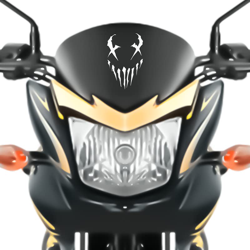 Dikoria Venom Bike Sticker - High-Quality Decal for Racer Bikes, Sports Bikes, Scooters & Motorcycles (6x6 Inch, White) | Waterproof & UV Resistant | Perfect for Customizing Your Ride & Adding Personality to Your Bike