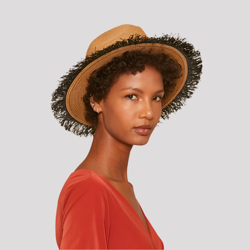 Stylish Courtney Straw Braid Fedora Hat for Women - Summer Beach, Outdoor, and Travel Accessories