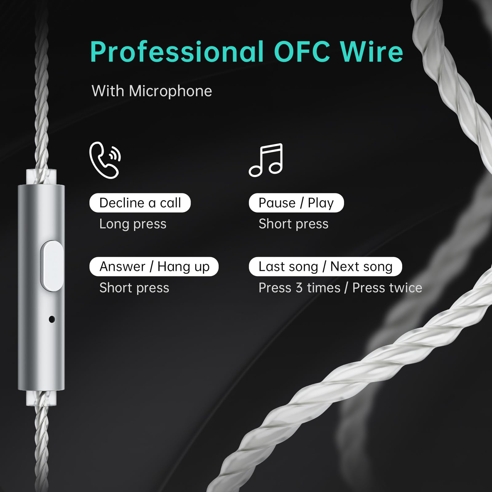 ARTTI R6 HiFi Wired In-Ear Monitor Headphones with Detachable 2-Pin Cable & Built-in Mic - Professional IEM Earbuds for Musicians, DJs, Singers & Audiophiles (3.5mm) - Perfect for Studio Recording, Live Performances & Gaming
