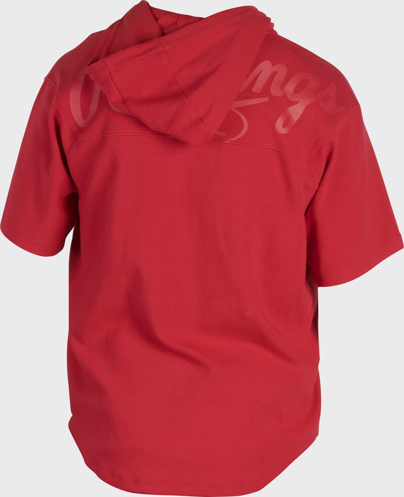 Rawlings Adult Gold Collection 1/4 Zip Short Sleeve Hoodie GCJJ - Premium Baseball Pullover for Training & Casual Wear