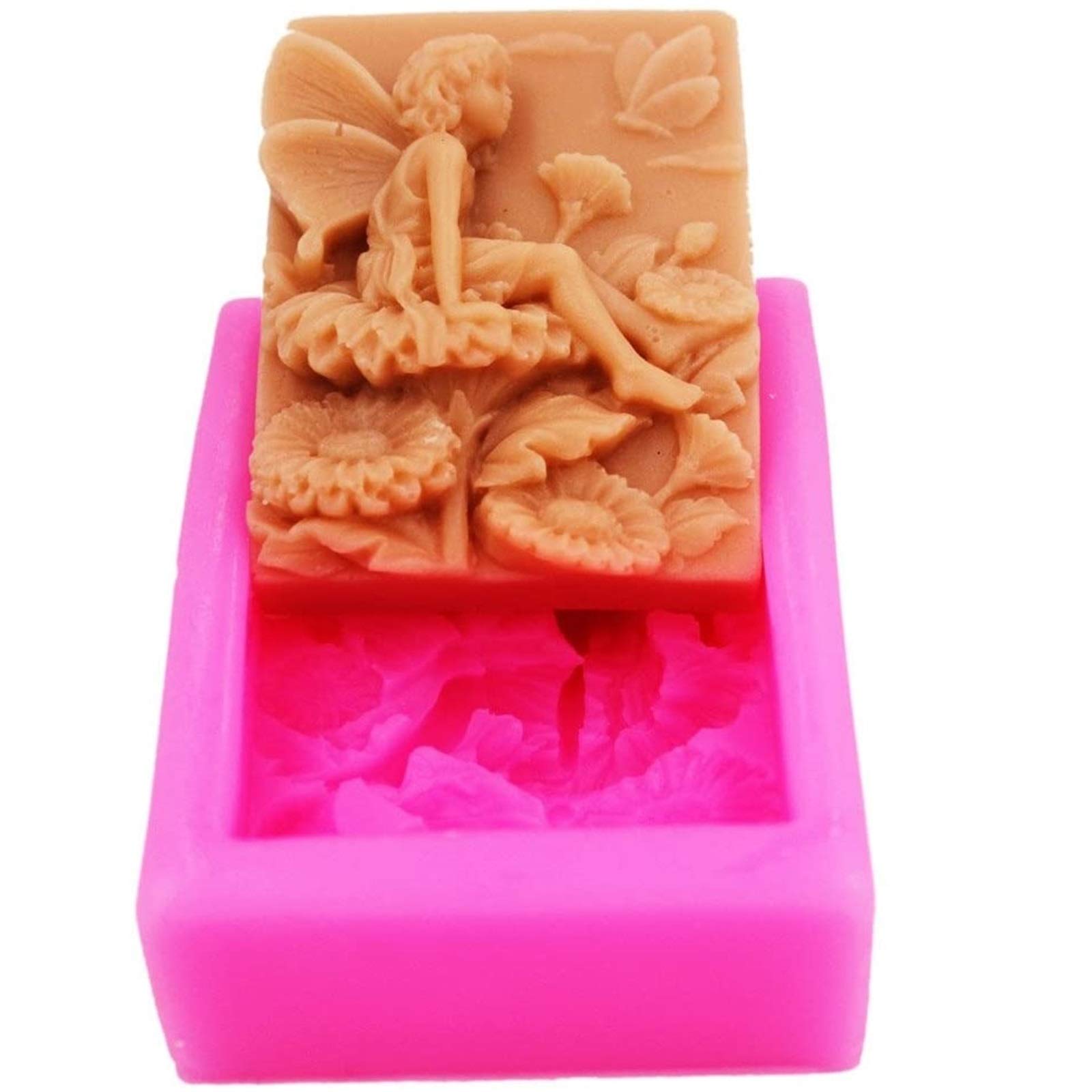 Fairy Butterfly Silicone Soap Molds Set - Beautiful Floral Angel Shaped DIY Craft Molds for Handmade Soap Making, Candle & Resin Art - Perfect for Wedding Favors, Birthday Gifts & Home Decor