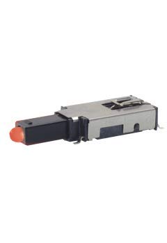 ELUMOASAQ3C12 Right Angle Illuminated Latching Push Button Switch - 5 Pack (12V DC, LED Light) for Control Panels, Machinery, and Industrial Equipment