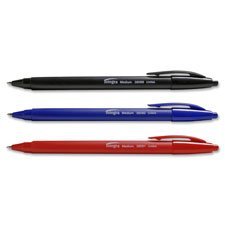Retractable Ballpoint Pens - Medium Point, Black Barrel & Ink - 12 Pack (1 Dozen) - Perfect for Office, School & Everyday Writing Needs