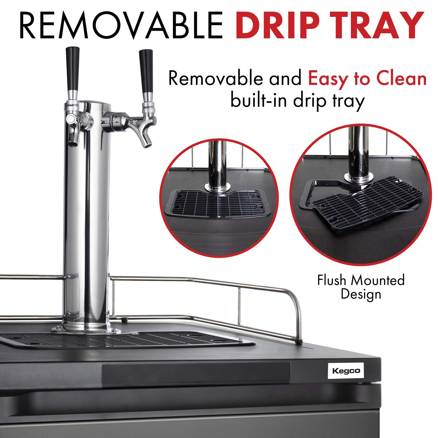 Kegco K209SS-2 Stainless Steel Keg Dispenser - Commercial & Home Beer Tap System for Parties, Bars, and Restaurants