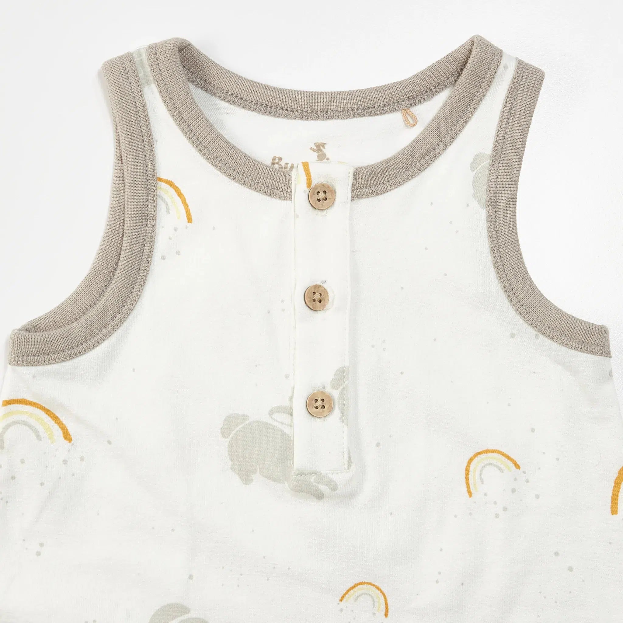 Little Sunshine Organic Baby Play Suit - Soft & Breathable Cotton Jumpsuit for Newborns & Infants - Perfect for Playtime, Daycare & Family Outings