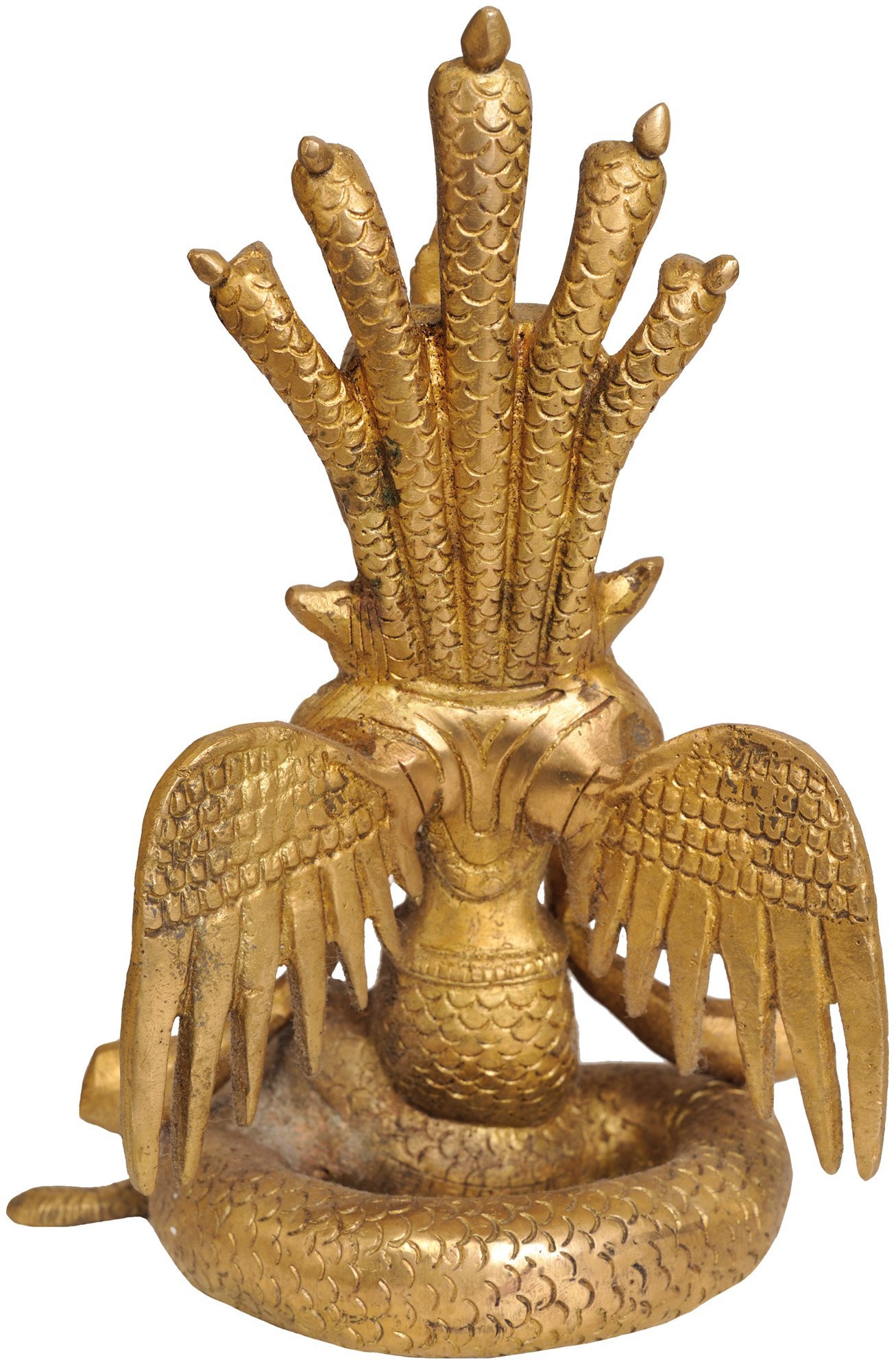 Naga-Kanya (The Snake Woman) - Handcrafted Brass Statue for Home Decor, Spiritual Altar & Yoga Meditation Space | Hindu Deity Artwork