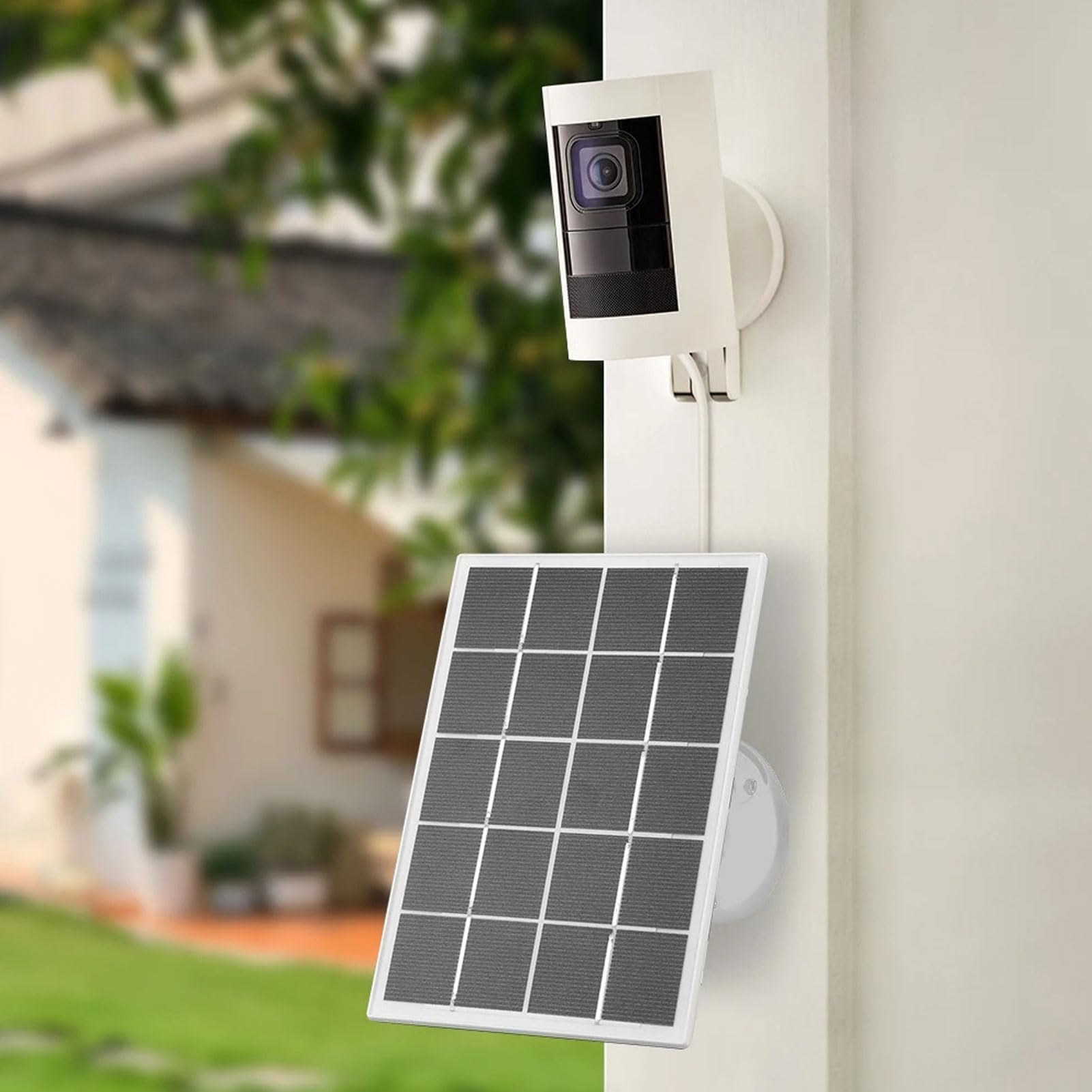 Best Solar Charger Panel 3W 5V Monocrystalline - Portable Solar Power Bank for Android Phones, Security Cameras & Outdoor Devices - Perfect for Camping, Hiking & Emergency Power Backup (White)