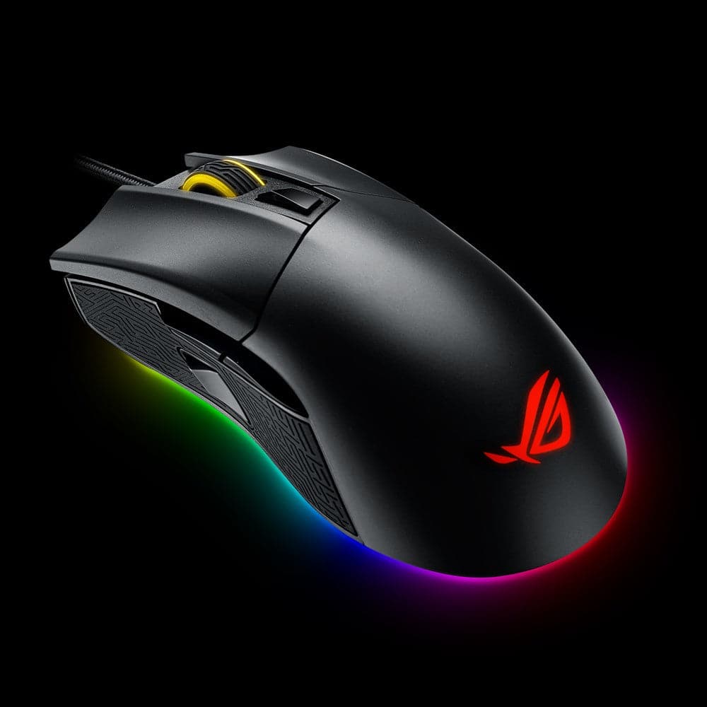 ASUS ROG GLADIUS II Wired Gaming Mouse with Aura Sync RGB Lighting - Ergonomic Design, 12000 DPI, Omron Switches (2-Year Warranty) - Perfect for FPS, MOBA Games and Esports Competitions