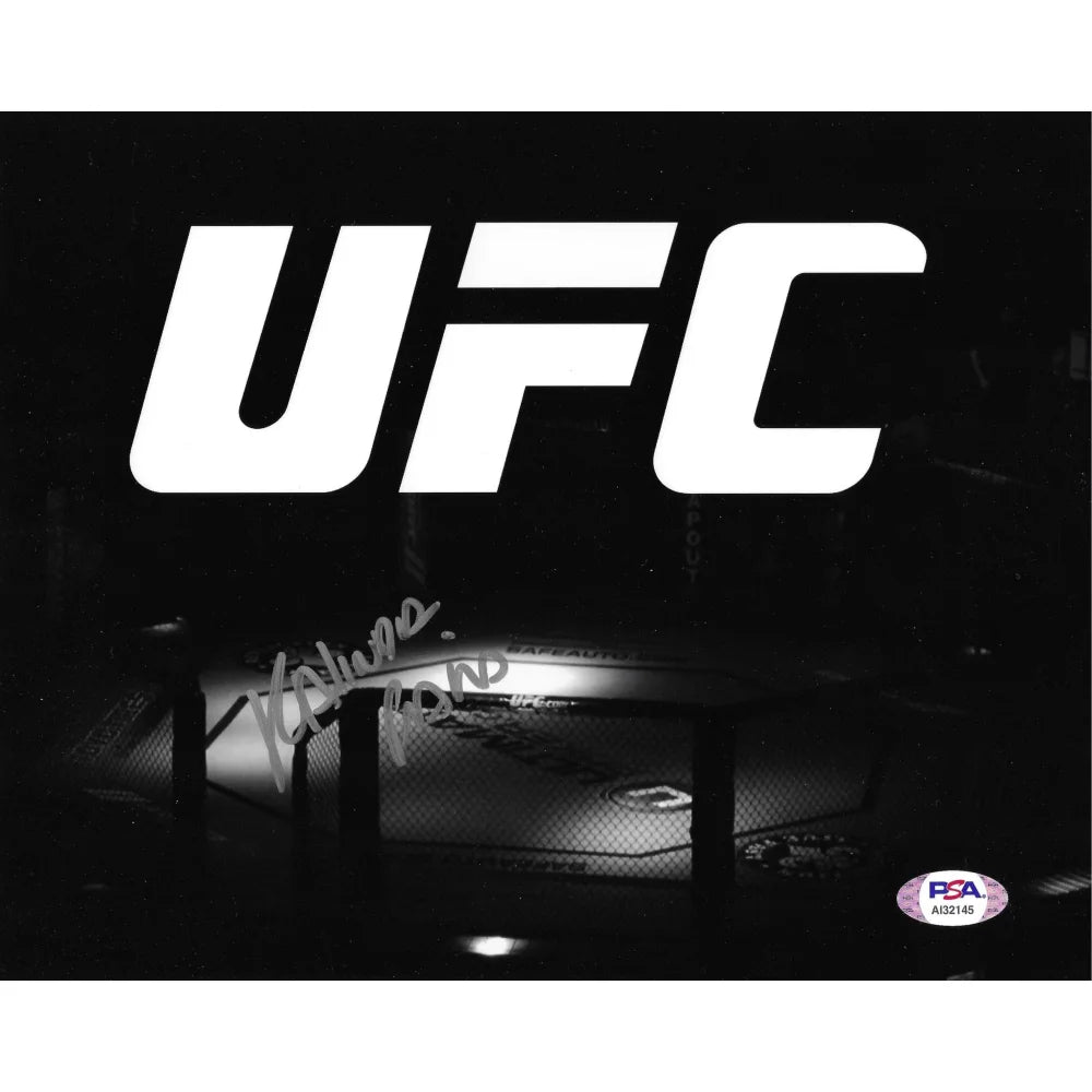 Kalindra Faria Autographed 8x10 Photo with PSA COA - Signed MMA UFC Fight Memorabilia - Perfect for Collectors, Fans, and Sports Decor