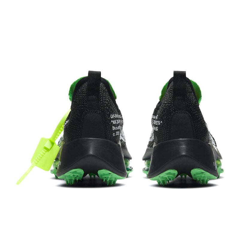 OFF WHITE ZOOM TEMPO NEXT% Running Shoes - Black/Green Colorway - High-Performance Cushioned Sneakers for Men's Road Running & Gym Workouts