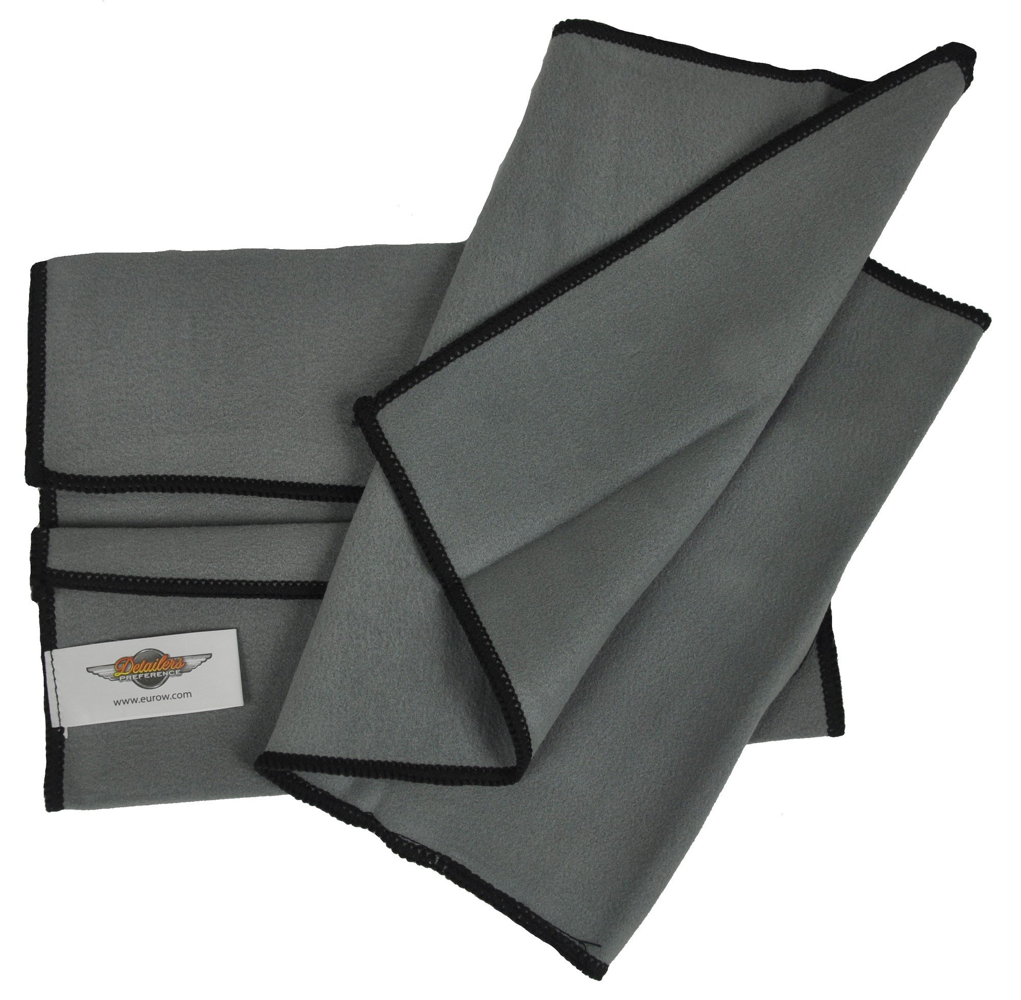 Eurow Premium Microfiber Cleaning Cloths for Phone Screens, Laptops, Glasses & Electronics - 2 Pack, Gray - Streak-Free Cleaning for Smartphones, Tablets, Cameras & Eyewear