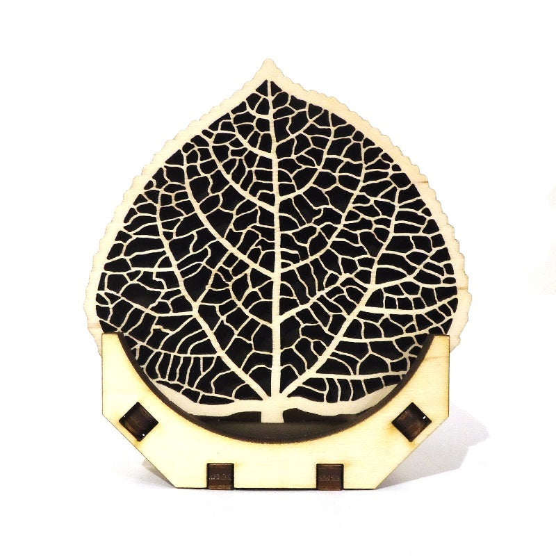 Baltic by Design Coaster Set - Natural Aspen Leaf Coasters for Drinks, Hot & Cold Beverages - Perfect for Home, Office, and Outdoor Use