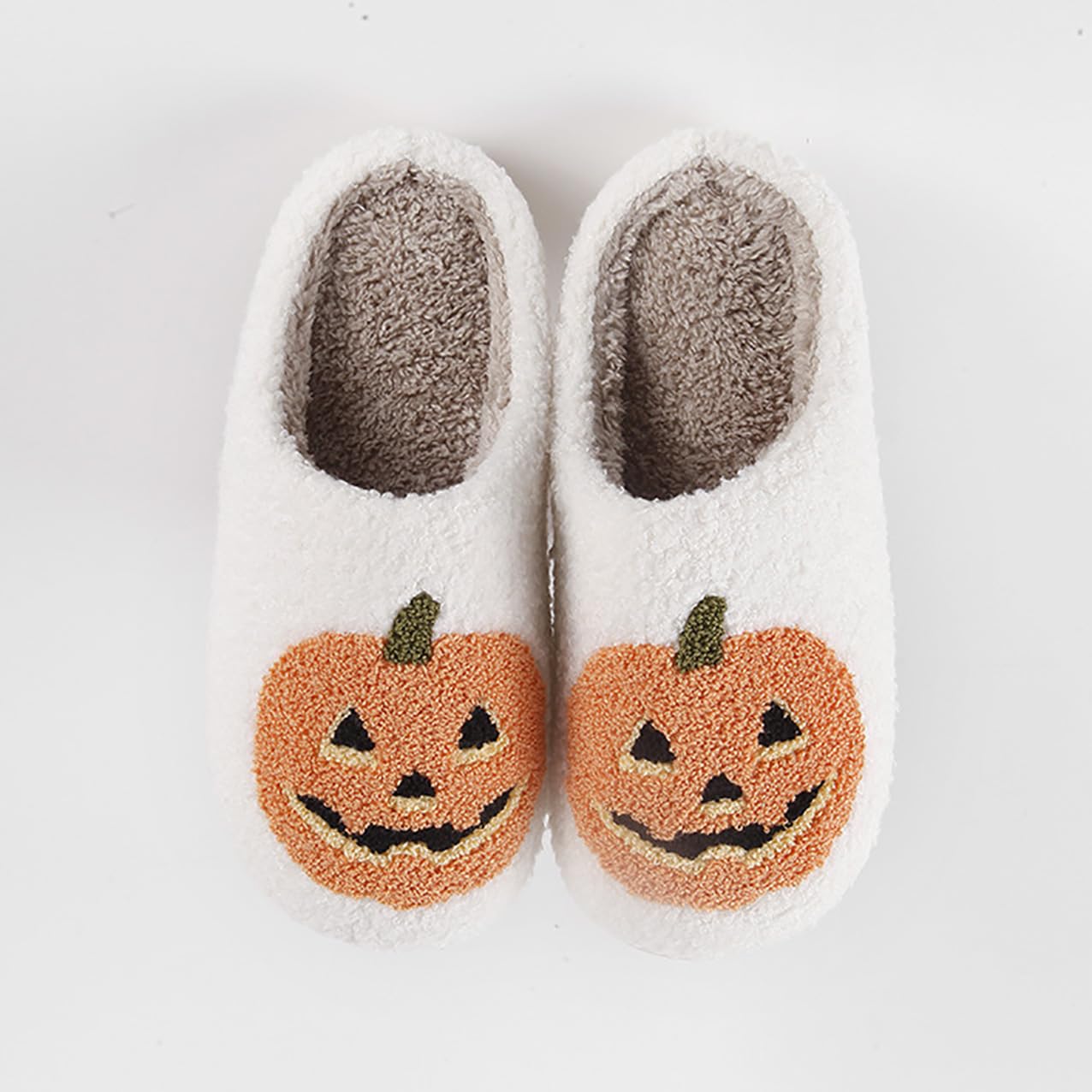 Ghostface Slippers - Halloween Pumpkin Slippers for Women & Men - Soft Plush Memory Foam Indoor House Slippers - Cozy Cloud Slip-On Slippers for Home, Lounge & Movie Nights