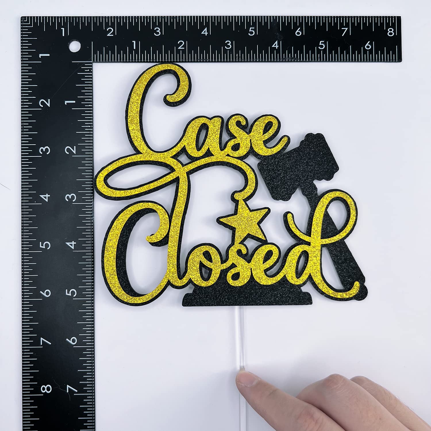 Case Closed Cake Topper - 2024 Law School Graduation, Lawyer Retirement & Judge Cake Decor - Perfect for Judicial Celebrations, Farewell Parties & Legal Profession Events