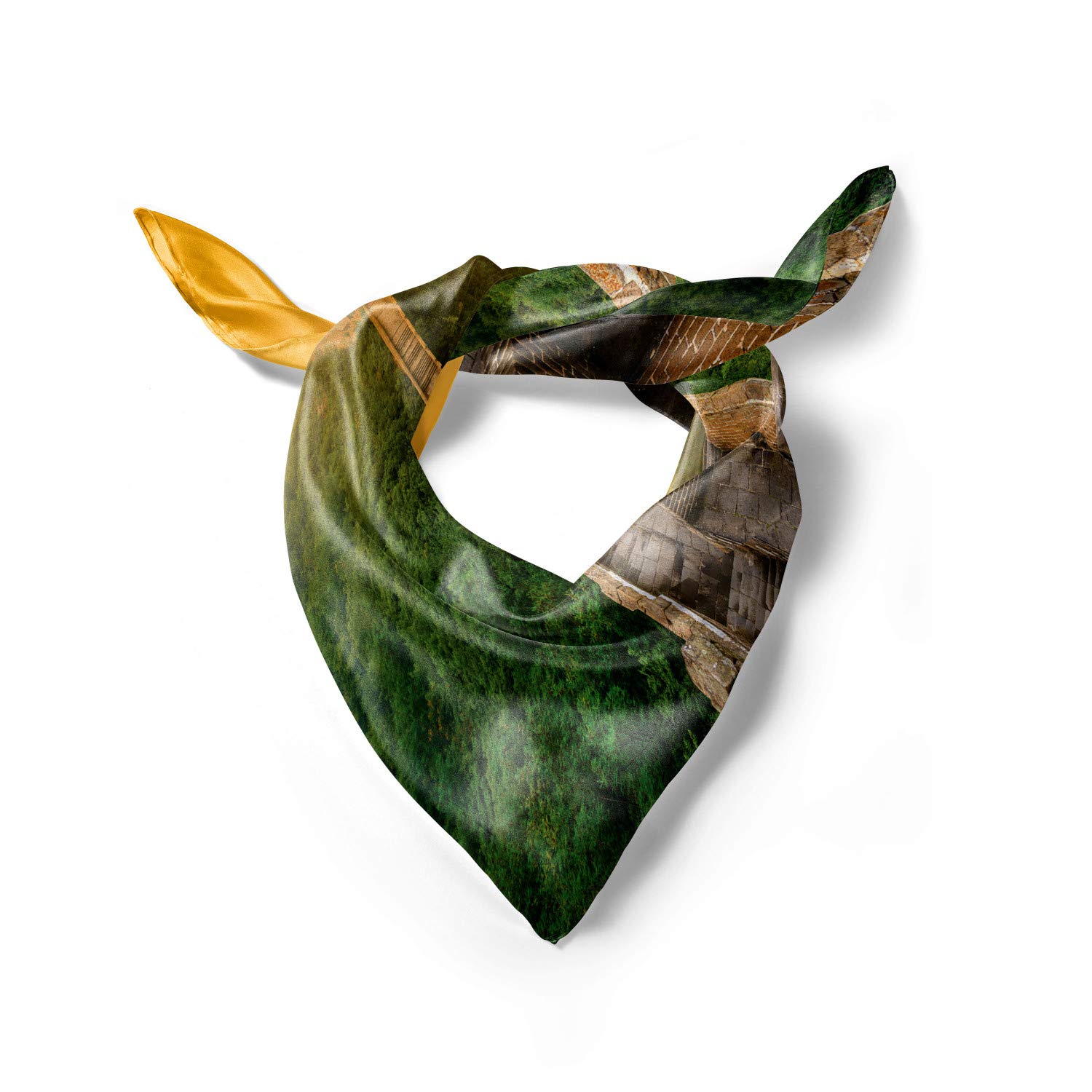 Ambesonne Landscape Hair Scarf - Stylish Head Wrap for Women with Nature Print - Perfect for Outdoor Activities, Travel, and Fashion Accessories